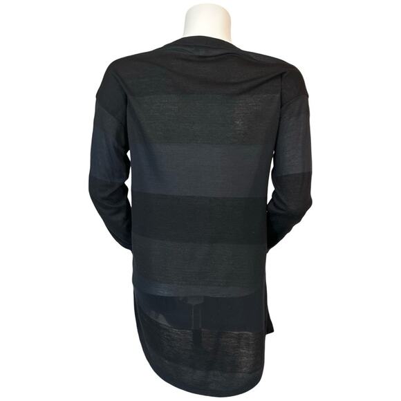 #T121 Splendid Burn Out Stripe Long Sleeve Shirt $79 - Picture 6 of 13